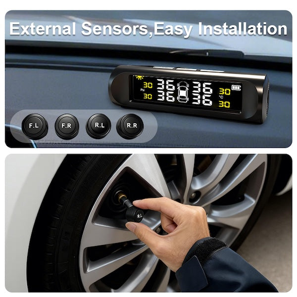 Solar Car Tire Pressure Monitor
