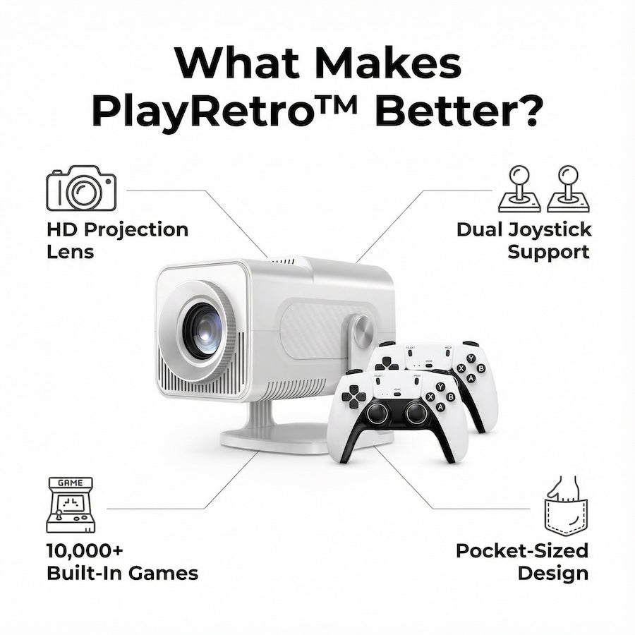 Allverto™ Retro Gaming Projector